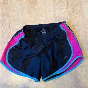 Nike Women's Black and Pink Athletic Running Shorts